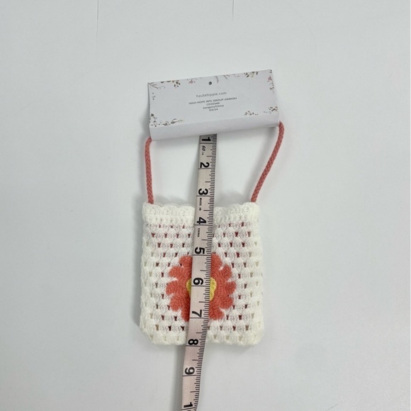 NWT Haute Hippie Granny Square Bobo Flower Power Small cell phone lipgloss bag - Picture 6 of 6